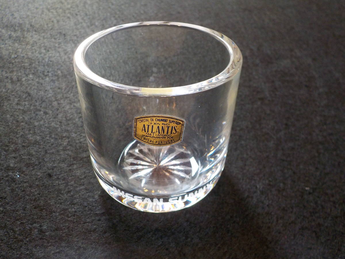 ★激レア★日産サニー★アトランティス★ ATLANTIS★ショットグラス×灰皿セット★pbo30%★クリスタルガラス★拍卖