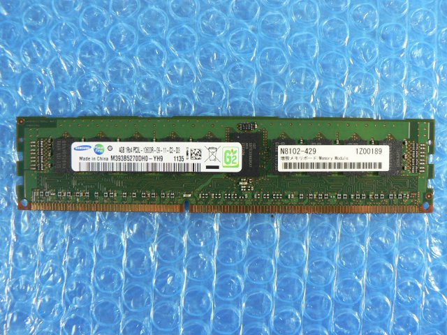 1CTM // 4GB DDR3-1333 PC3L-10600R Registered RDIMM 1Rx4 M393B5270DH0-YH9 SAMSUNG (N8102-429) //NEC Express5800/R120b-1取外// 在庫8拍卖