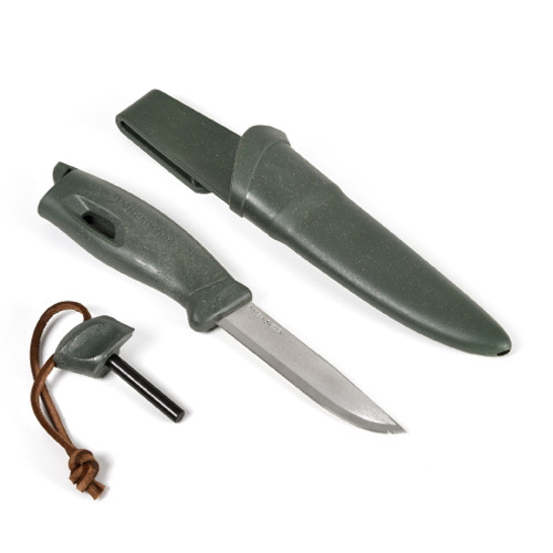 シースナイフ ファイヤーナイフ BIO スウェーデン製 ファイヤースターターナイフ グリーン/送料無料拍卖