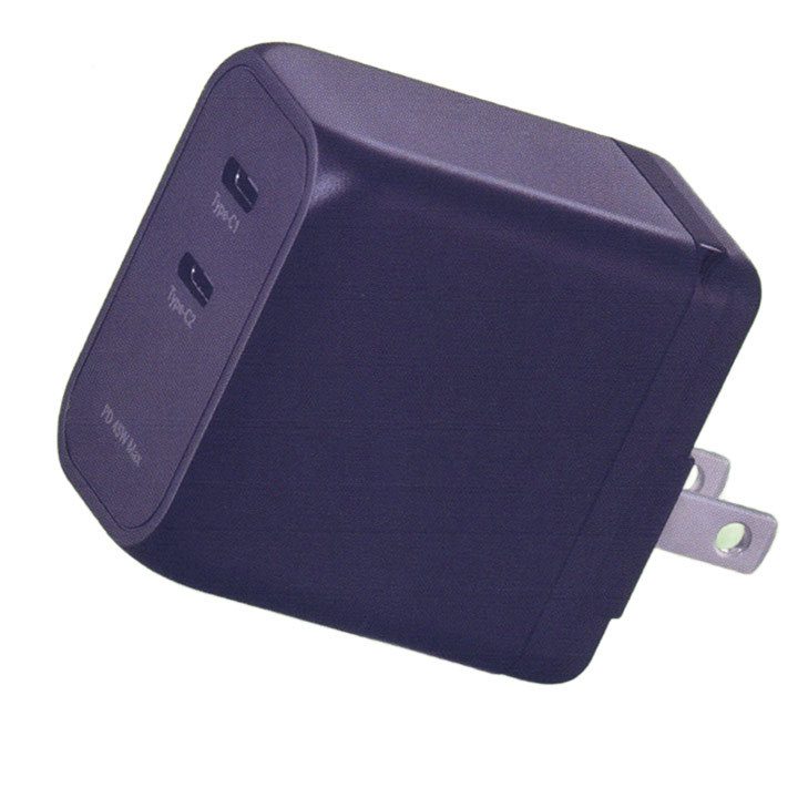 AC-USBアダプタ AC-USB充電器 2ポート Type-C*2 PD45W ブラック グリーンハウス/GH-ACU2PF-BK/2629/送料無料拍卖