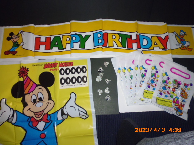 デイズニー Disney 1979年 子供(幼児?) お誕生会グッズ 貴重品 ビニール プラ製品のみ拍卖