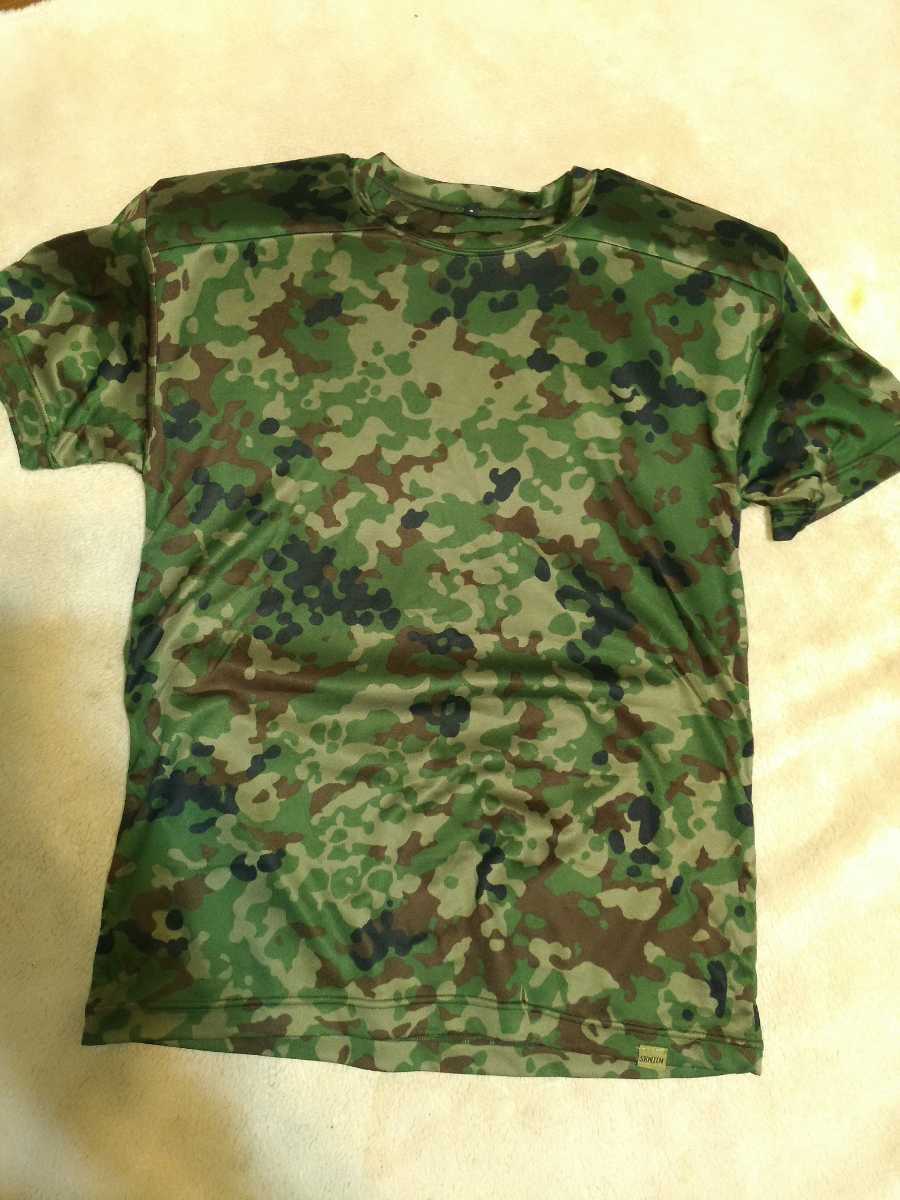 戦人 迷彩 カモフラ 半袖 肩パットTシャツ メンズS /サバゲー 肩プロテクター装備拍卖