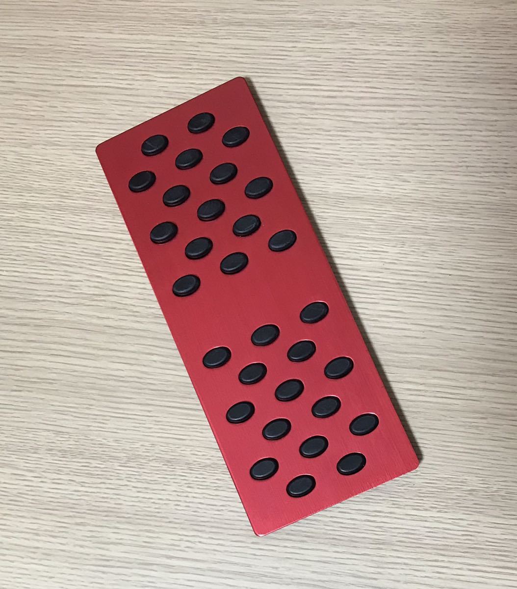 8.5cm×22cm フットレスト 貼り付けペダルカバー レッド拍卖