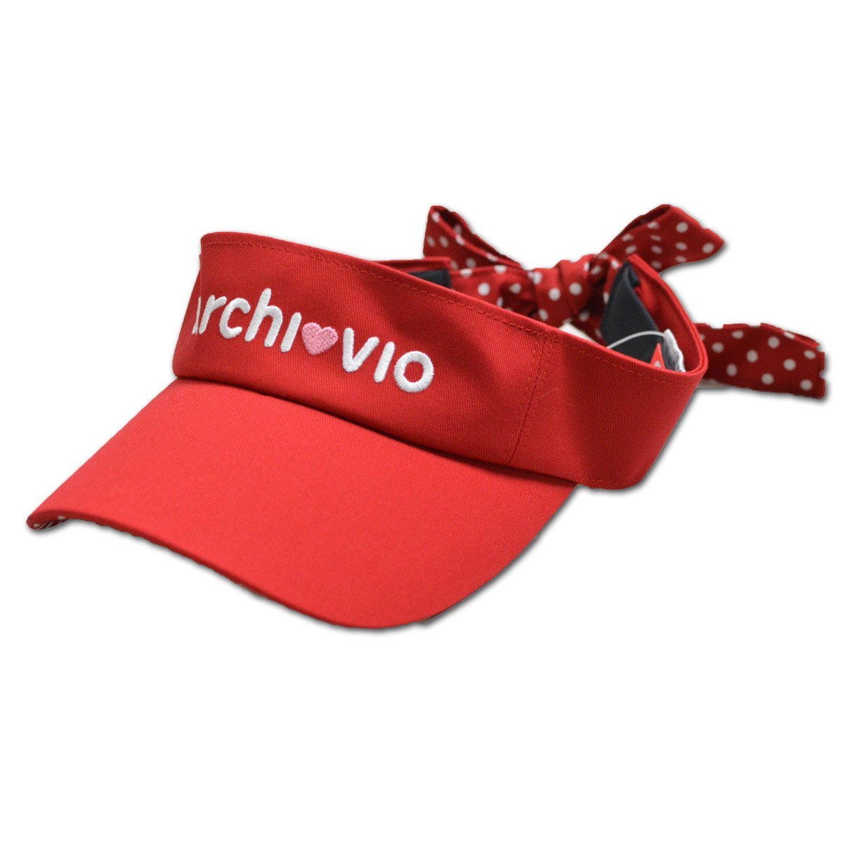 2023新作★アルチビオ★サンバイザー レディース 赤 250314-20 archivio ゴルフ かわいい おしゃれ キュート ギフト 日本製 上質素材 @拍卖