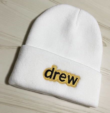 drew house ドリューハウス ジャスティンビーバー Justin Bieber ユニセックス 子供 キッズ ニット帽 ビーニー 白 ホワイト拍卖