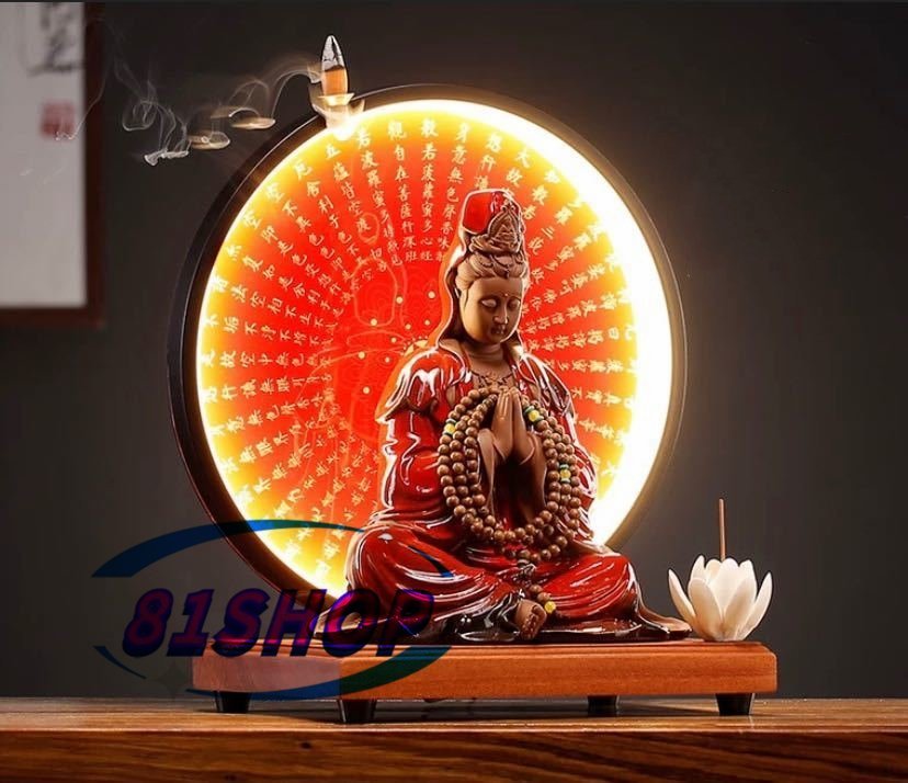 「81SHOP」高品質 仏教美術 禅の置物玄関リビング観音仏像陶器 の町家アイデア逆流香装飾品工芸品拍卖