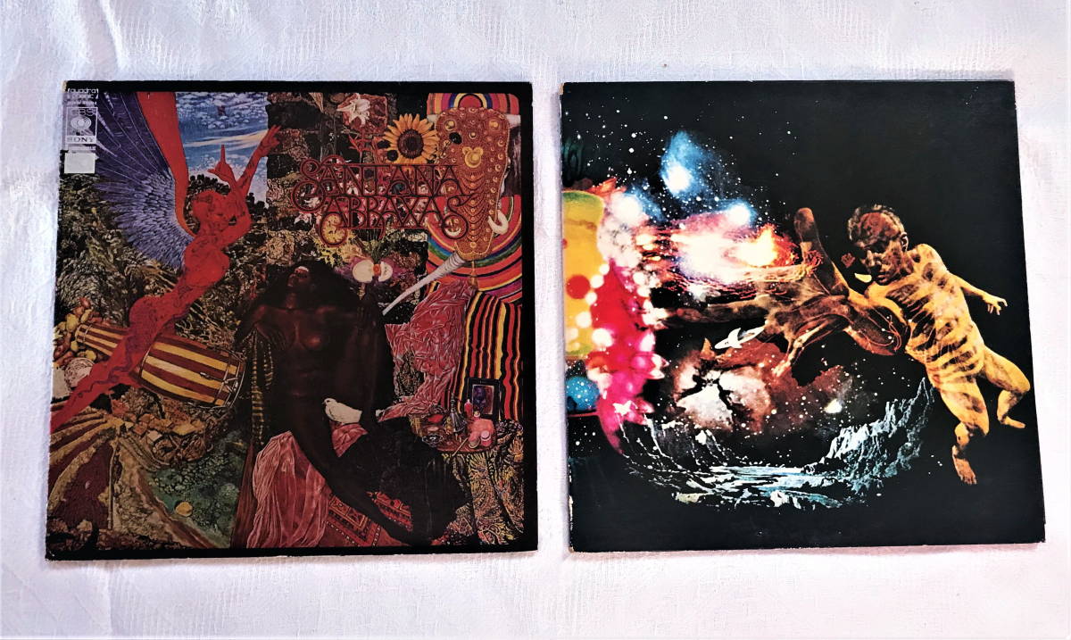 【帯無し/国内版】サンタナ Santana スタジオアルバム LPレコード2枚セット 『天の守護神(1970年)』『サンタナIII (1971年)』 中古拍卖