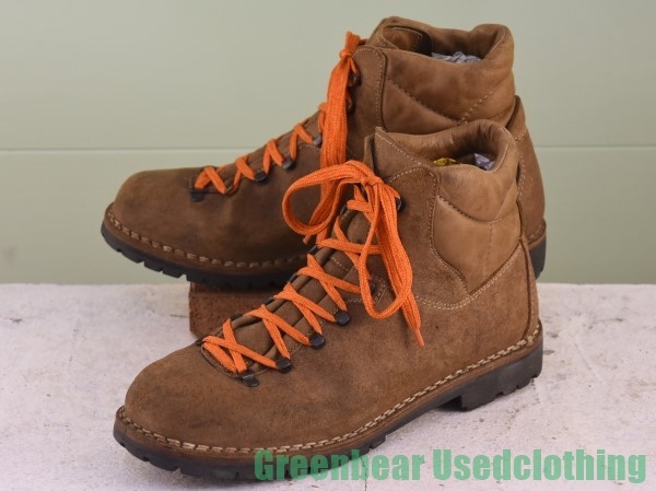 U208◆イタリア製【OMAS】ビンテージ トレッキングブーツ 良い味 茶 ブラウン メンズ 45 27.5cm拍卖