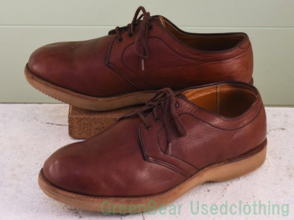 U239◆USA製【ALDEN】ビンテージ ワークブーツ ワイズ太め 茶 ブラウン メンズ 9EEE 27cm拍卖