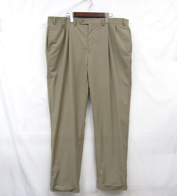 サイズ W40 L32 Lauren Ralph Lauren 2タック スラックス パンツ カーキ ラルフローレン 古着 ビンテージ 2MA3104拍卖