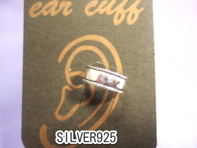 横浜最新 シルバー925SILVER銀♪魅惑のイヤーカフ 甲丸ライン柄 5ミリ メンズレディース 送料220円イヤリング65拍卖