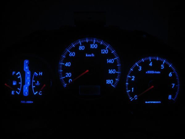 インプレッサ GG2/GG3 メーター照明用 LED 1台分セット! ブルー拍卖