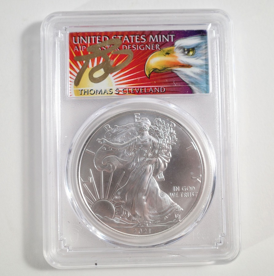MS70 2021-S 米国 アメリカ イーグル銀貨 1ドル シルバーコイン アメリカ合衆国 ウォーキングリバティ PCGS 1オンス拍卖