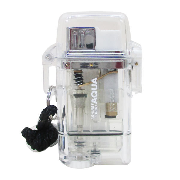 ターボライター アクア AQUA 注入式 風、水に強い 2年保証 ツインライト クリア(ホワイト)x1本/送料無料拍卖