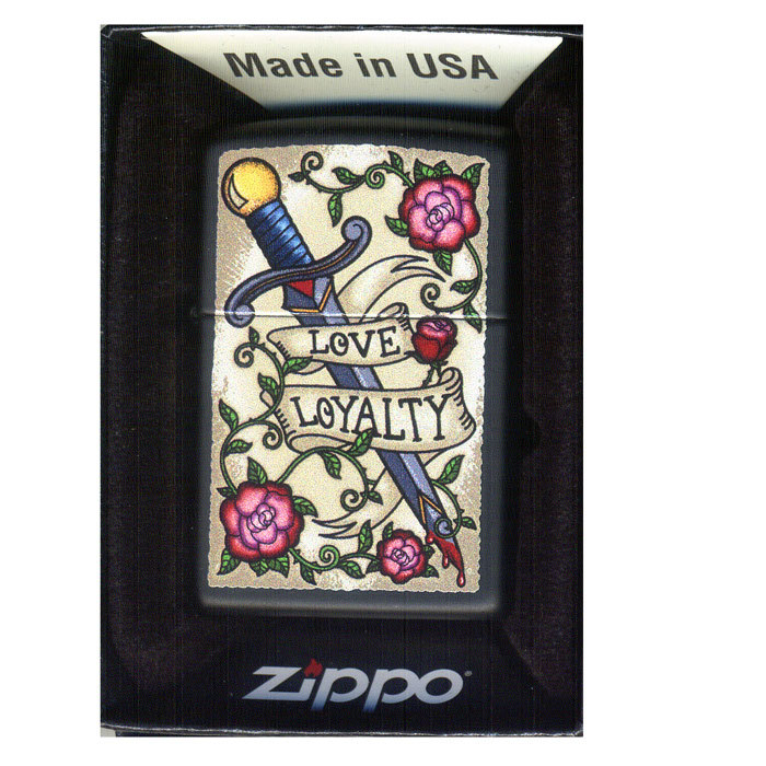ジッポー オイルライター Love Loyalty Z218-104620&ギフトボックスセット(オイル+フリント+BOX)/送料無料拍卖