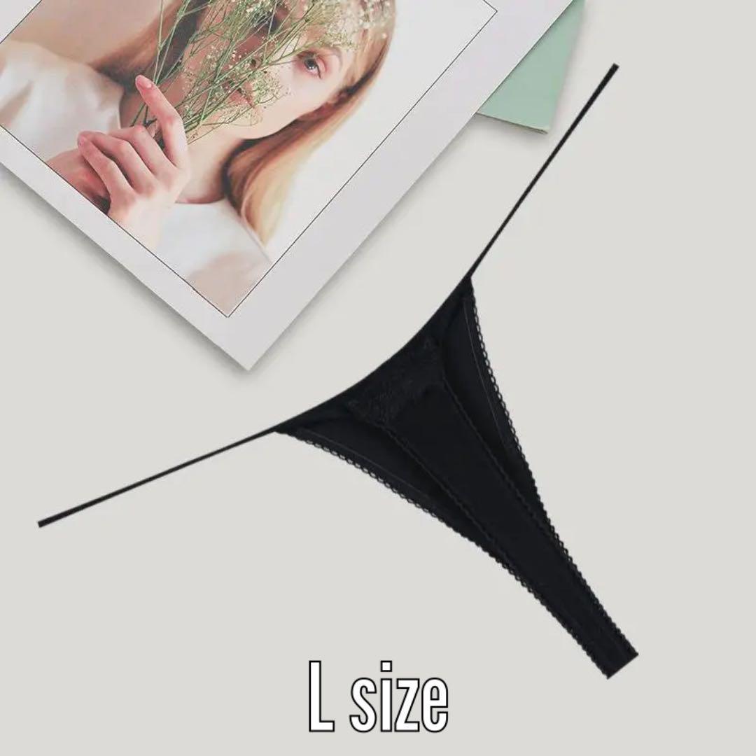 J-40.set割▲200円〜 Tバックショーツ レディース ブラック L拍卖