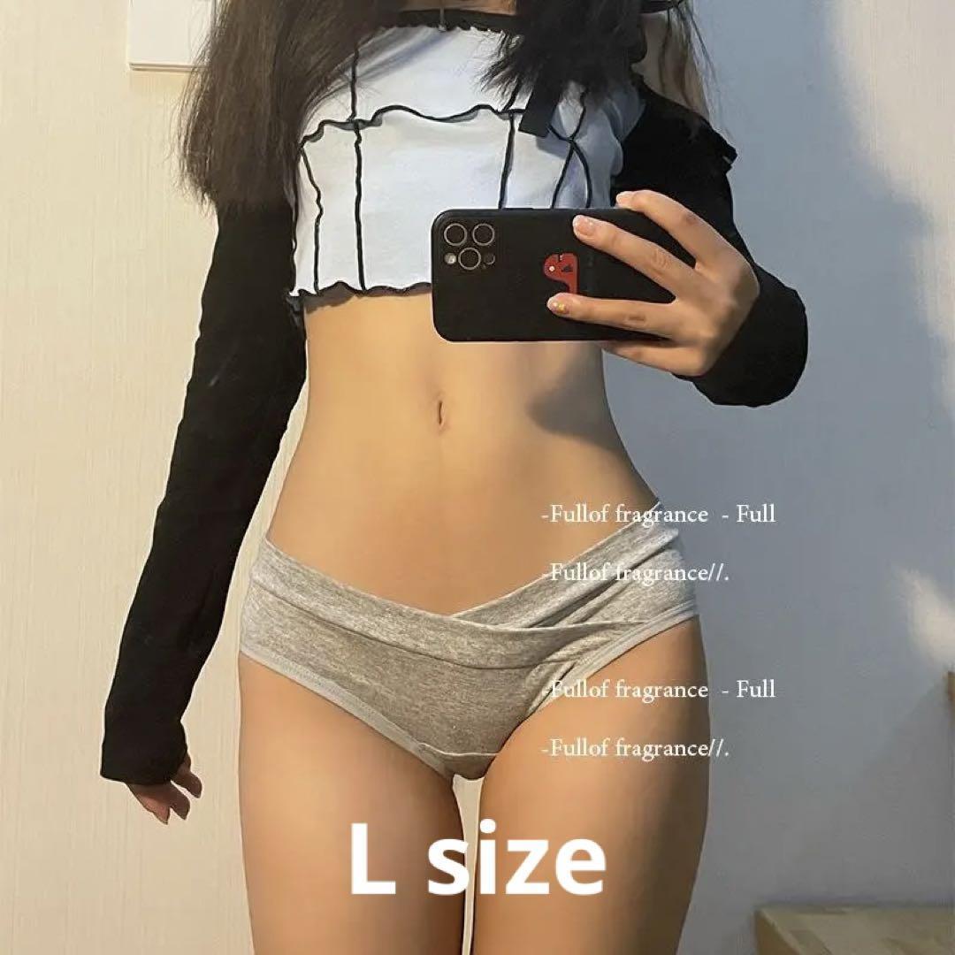 D-28.set割▲200円〜 コットンショーツ レディース グレー L拍卖