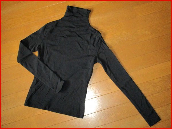 Pur Colore ハイネック 長袖 カットソー◇BK サイズM 透け感あり インナーOK拍卖