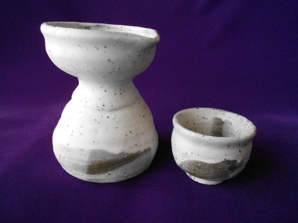 信楽焼! ☆残雪酒器セット☆ 新品 ぐい呑 酒器 サカズキ 杯 盃 お猪口 ギフト拍卖
