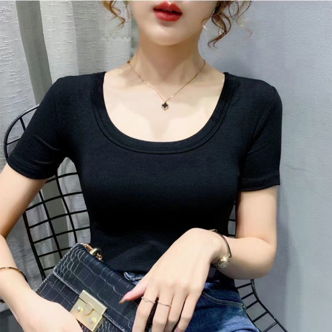 新品●送料無料●彼女に着せたい リブ カットソー●着るとなぜか いい女なれる 男性受けNO1 ブラック サイズフリー拍卖