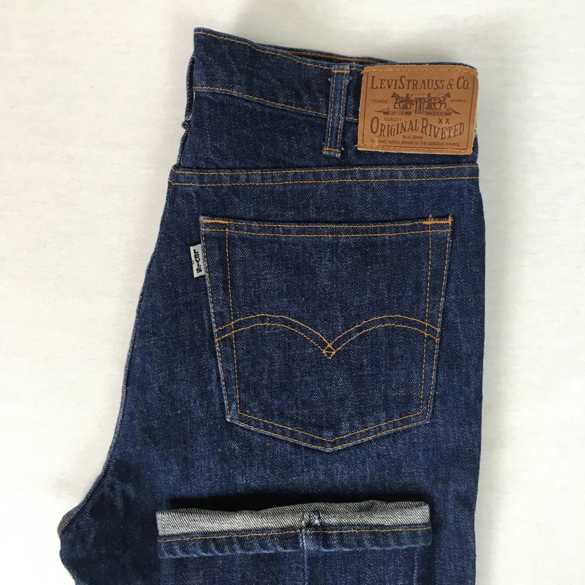 【90s】Levi's リーバイス 540-0232 91年 日本製 テーパード デニム パンツ ジーンズ W34 ジップフライ シルバータブ 革パッチ拍卖