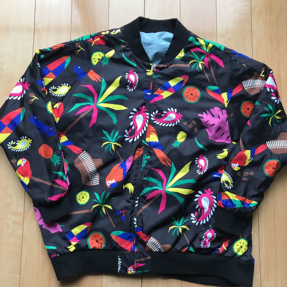 ロデオクラウンズ リバーシブル ブルゾン 南国 デニム ジャケット 526-6-14 rodeo crowns オーバーサイズ レディース拍卖