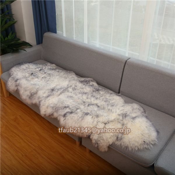 【ケーリーフショップ】 高級贅沢 メリノ種羊 天然ムートン100% ラグマット2P/70*200 ムートンラグ ムートンフリース ファー マット拍卖