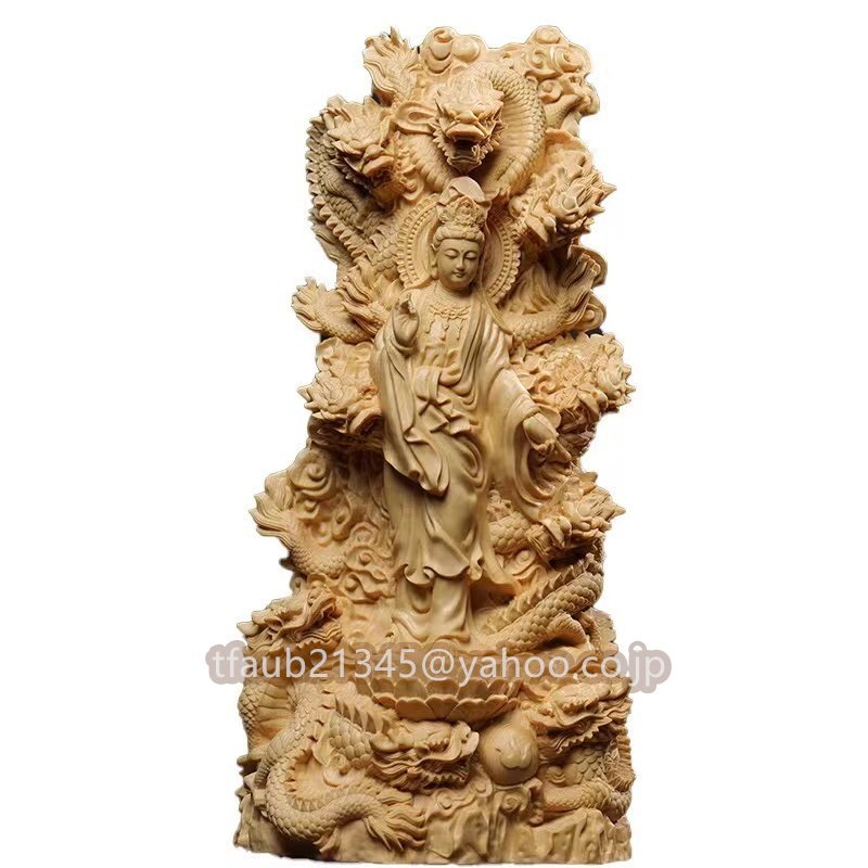 【ケーリーフショップ】九観音菩薩像★木彫り 仏像★招財開運★鎮宅辟邪★精密細工拍卖