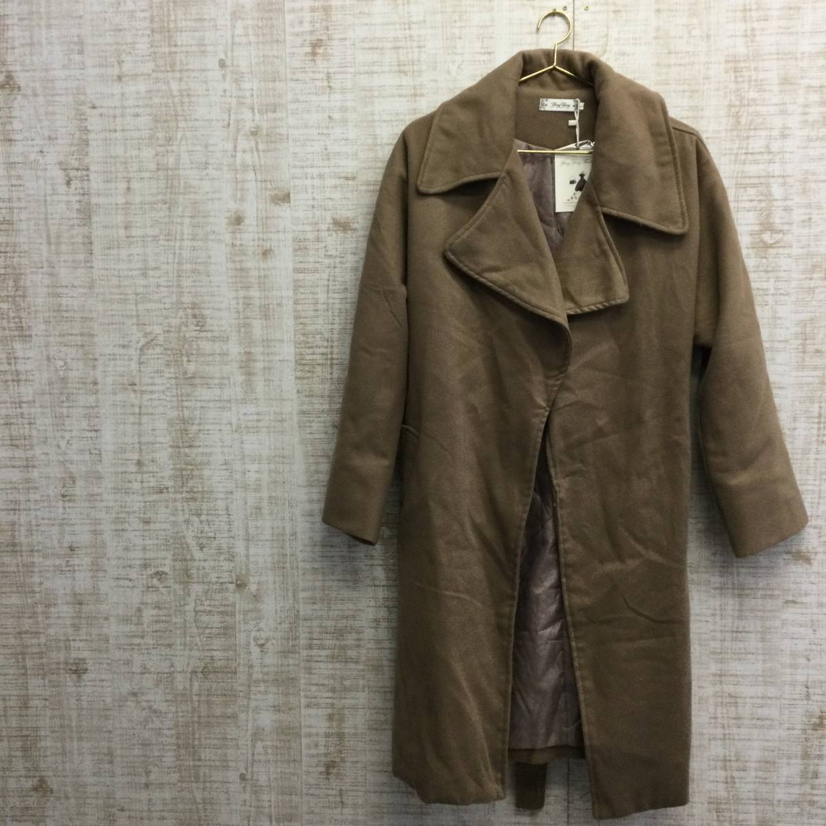 M38◇Yangyang ロングコート 新品 キャメル色 サイズL拍卖