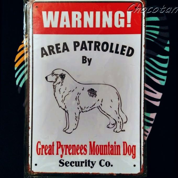 【送料無料】グレートピレニーズ 要注意 メタルサインプレート【新品】拍卖