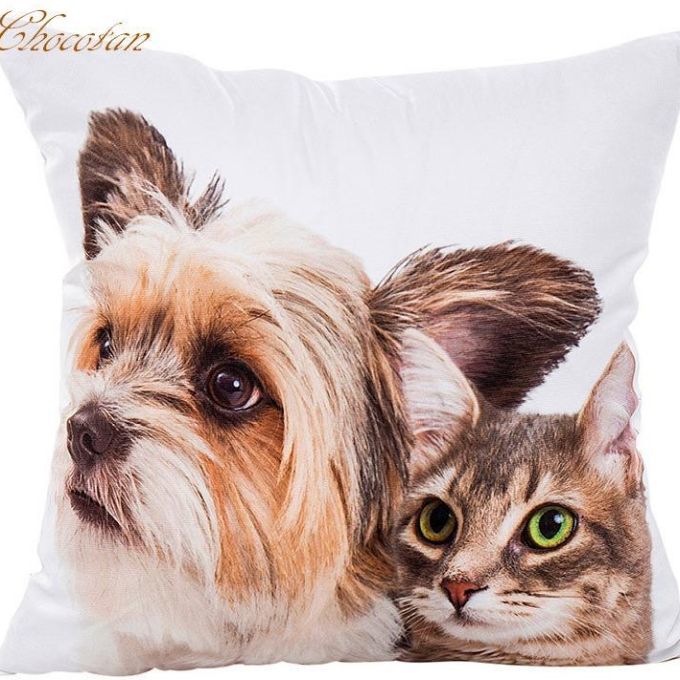 【送料無料】ヨークシャーテリア ピーチスキン クッションカバー【新品】拍卖