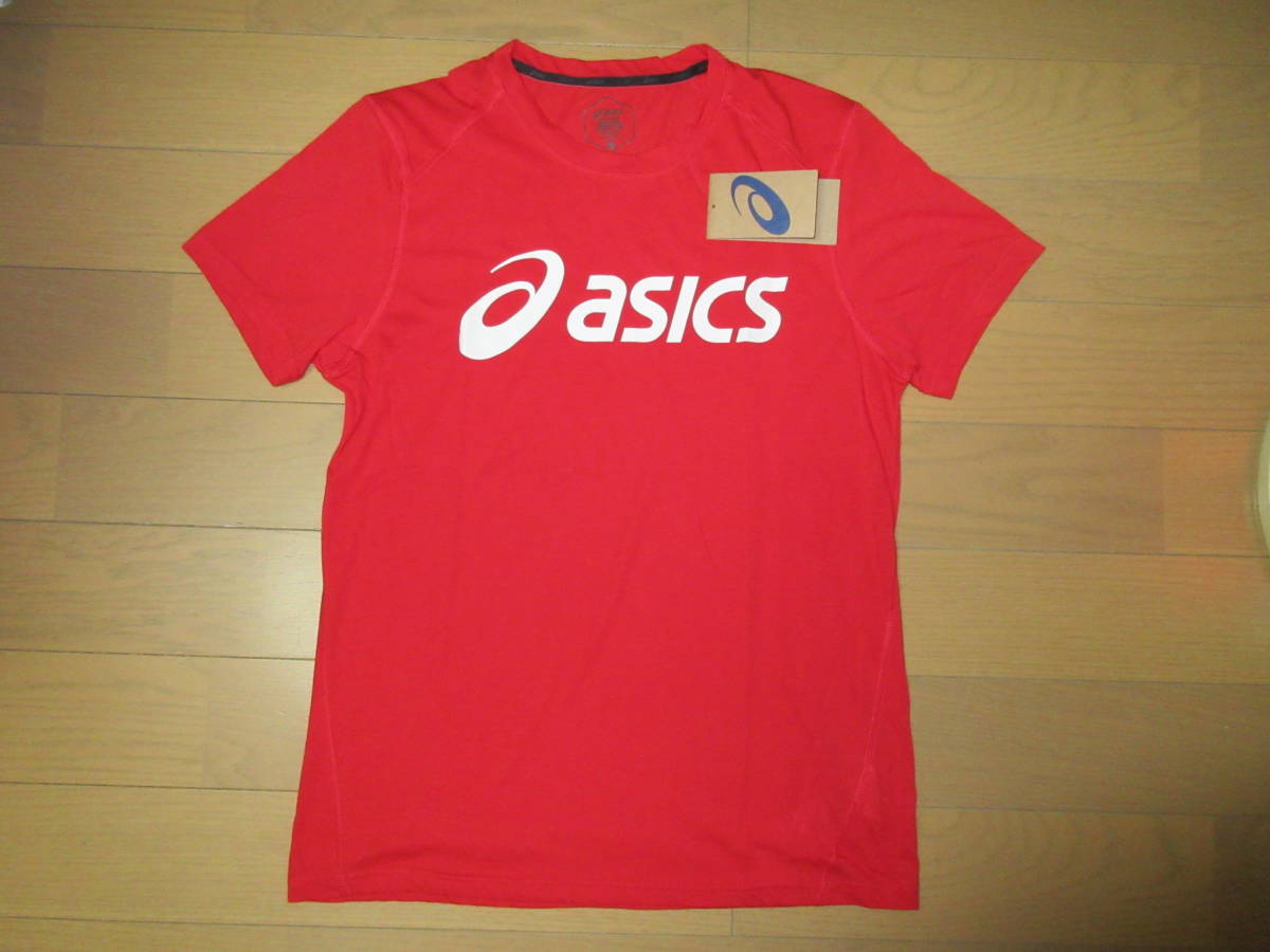 ASICS メンズ ショートスリーブ M RED 新品 ☆決算セール★拍卖