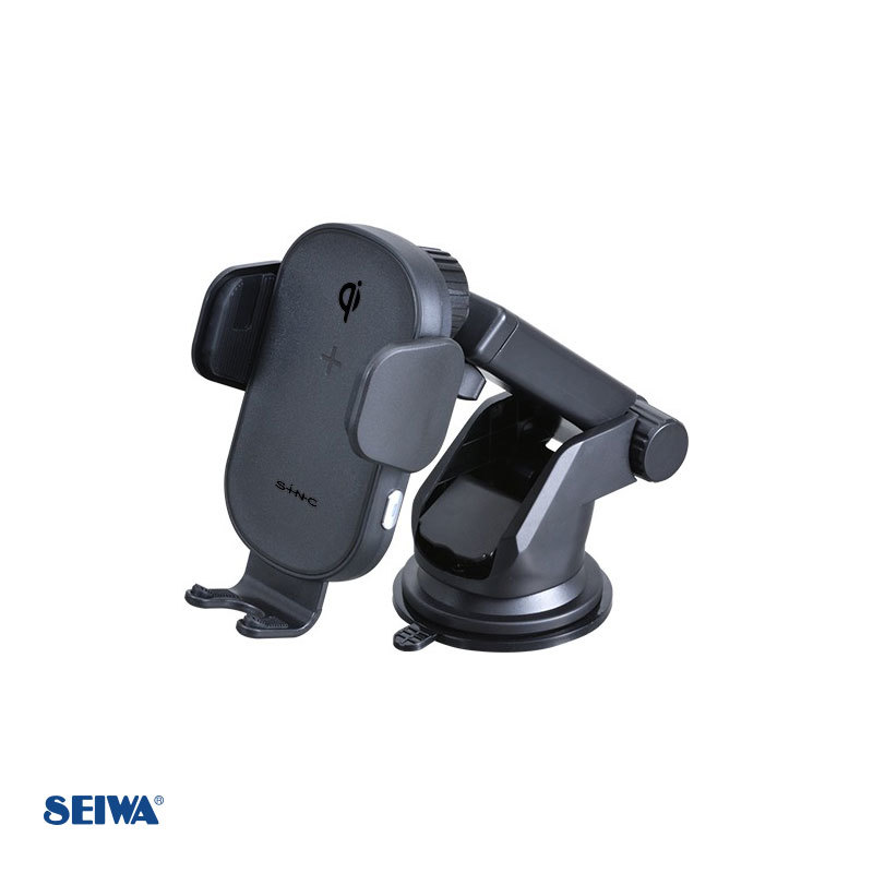 オートワイヤレスチャージホルダー 吸盤 自動ホールド Qi正規認証ワイヤレス スマホ充電 車内 無線充電 10W 5V/2A セイワ D622拍卖