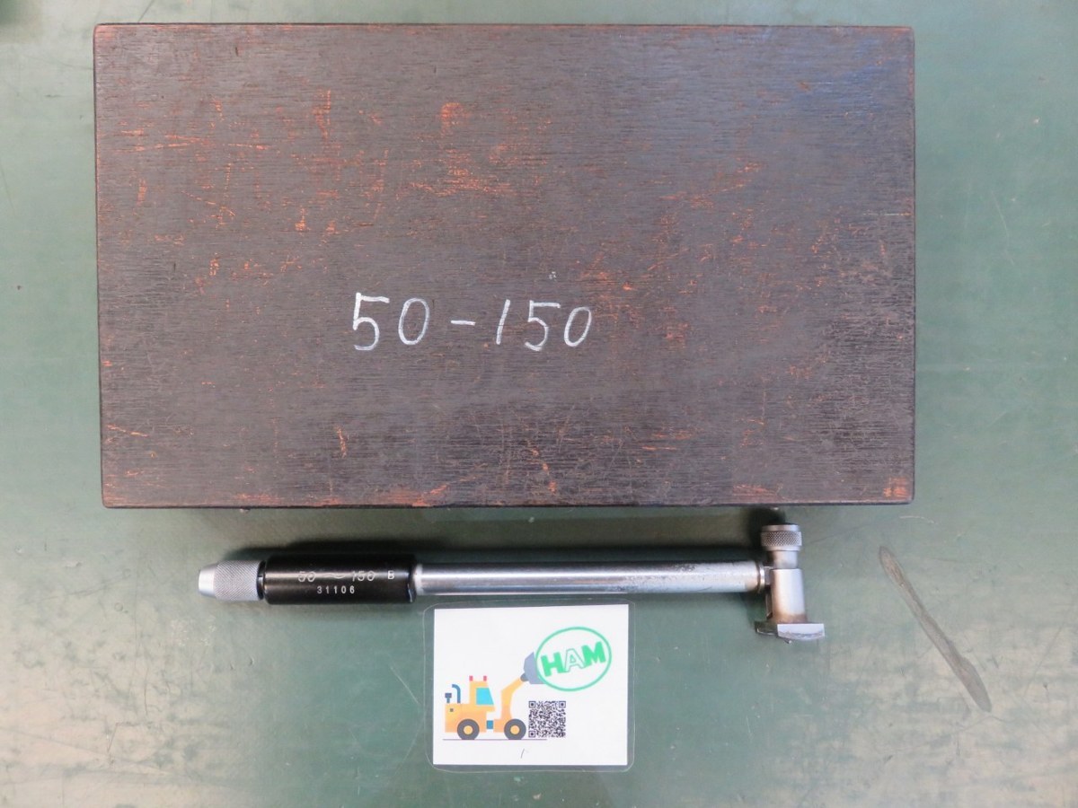 TX190018 テクロック/TECLOCK 測定範囲 :50-150mm ワッシャー欠品あり 換えアンビル11本 ダイヤルゲージなし拍卖