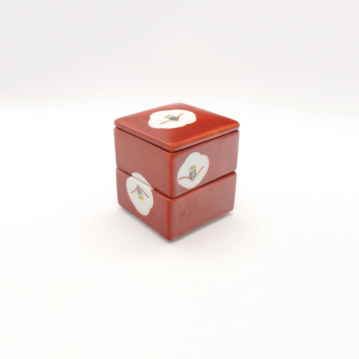 美濃焼! ZOHO ☆椿・重箱☆ GP3A 新品 陶箱 蓋物小鉢 盛鉢 ボウル BOX 小物入れ アクセサリー入れ ギフト拍卖