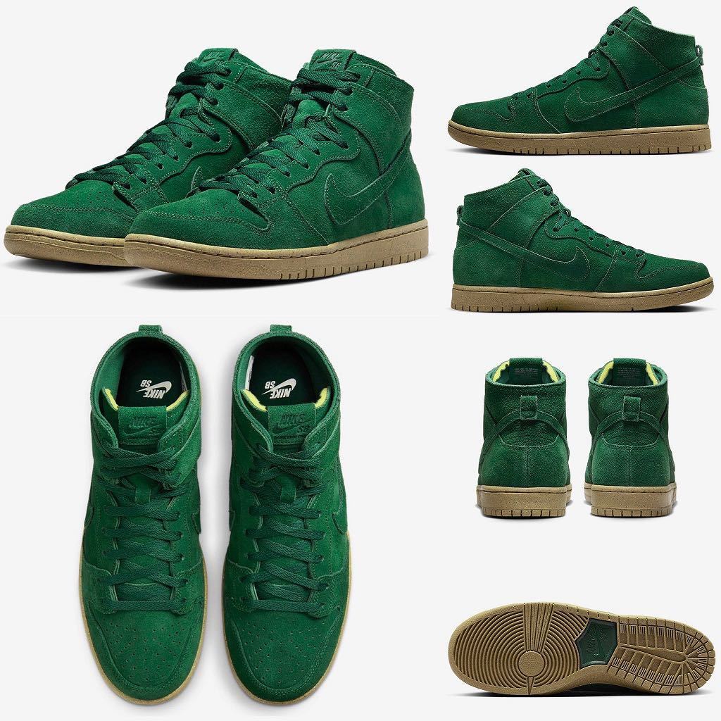 国内正規品 送料無料 ダンク ハイ 緑 スエード スケート グリーン NIKE SB DUNK SUEDE DECON GORGE GREEN 26.5cm skate zoom AIR拍卖