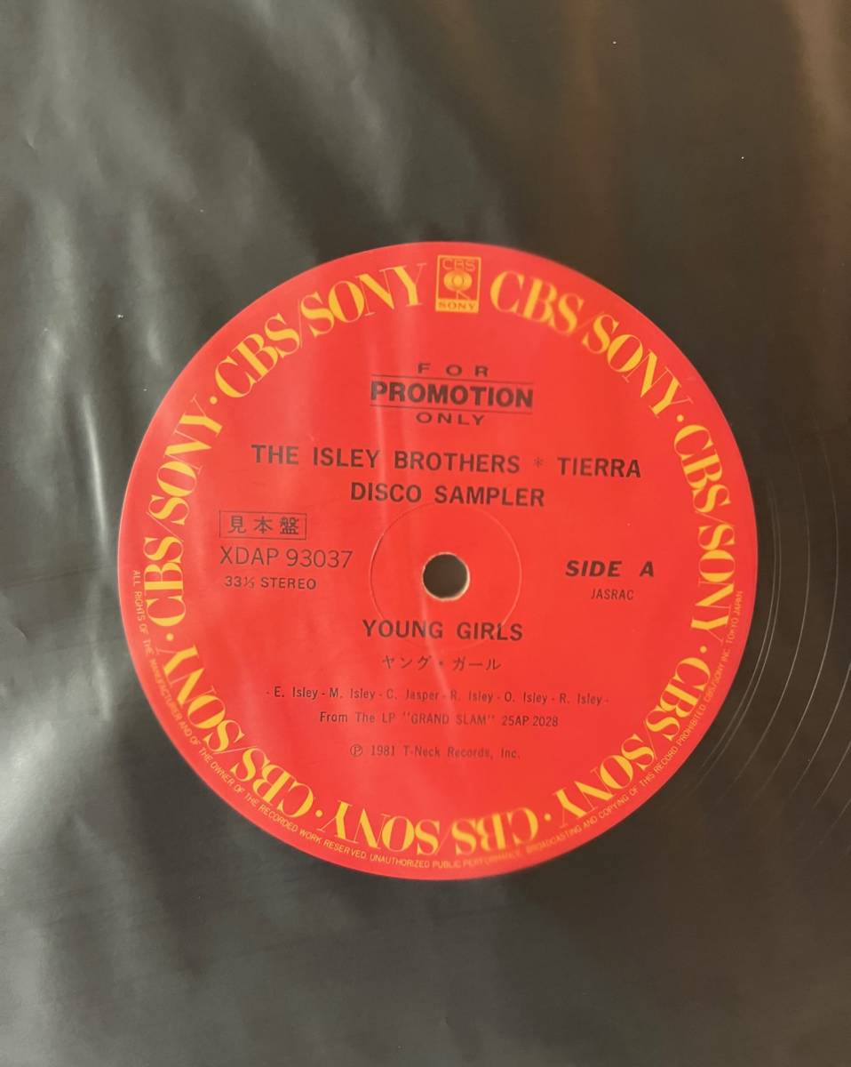 貴重 DJ用プロモ 12インチ レコード Isley Brothers Young Girls Tierra Memories フロアキラー XDAP93037 なんとなくクリスタル拍卖