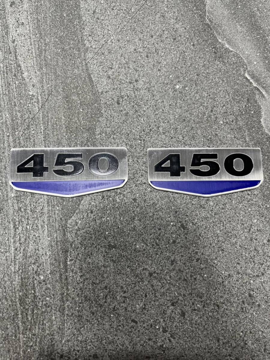 N 旧P HONDA CB450 サイドカバーエムブレム 左右セット CB450 K1 青拍卖