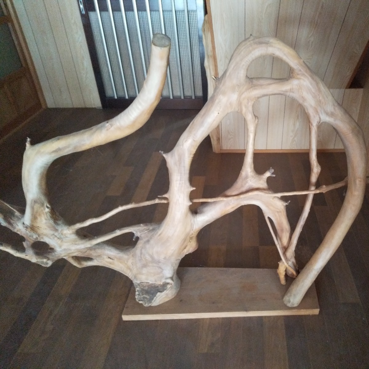 取りに来て頂ける方のみ 鑑賞木 天然木 流木 木製 オブジェ 置物 天然木 玄関飾り 木の根 アンティーク 骨董 インテリア拍卖