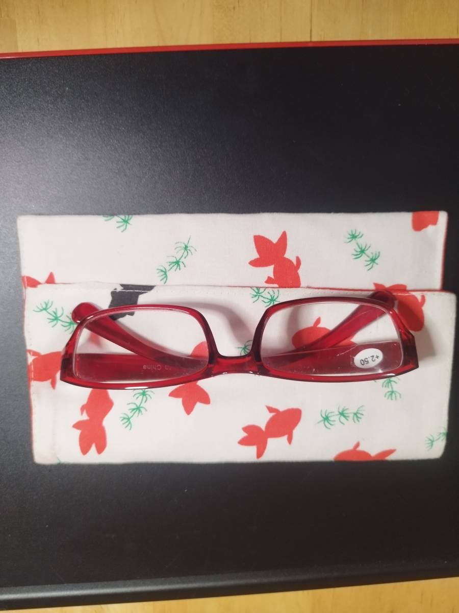 眼鏡入れ ハンドメイド 金魚 赤拍卖