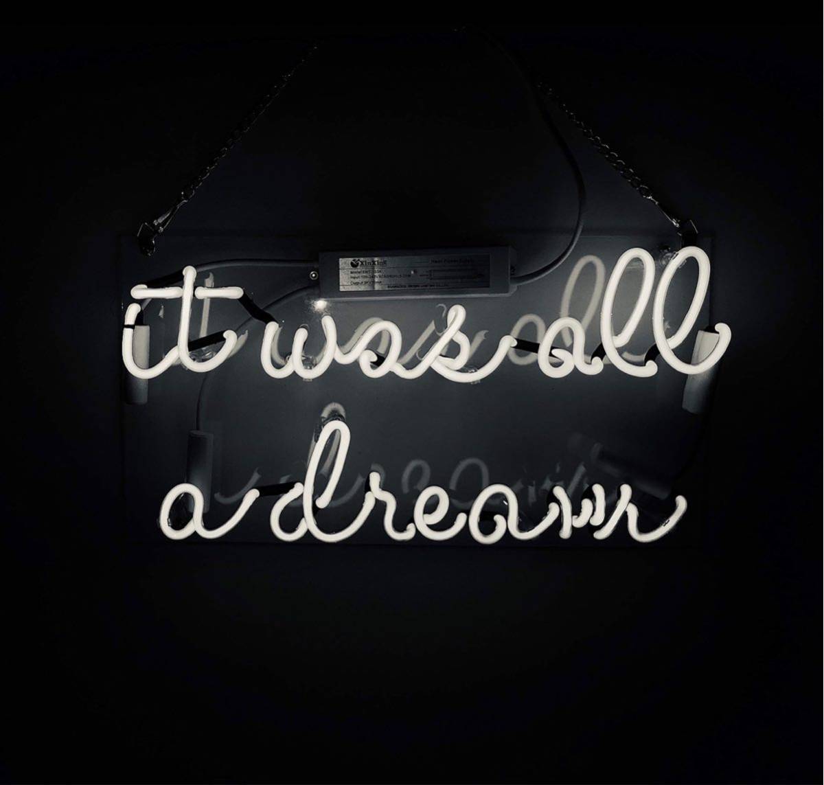 オーダーメイド ネオンサイン it was all a dream 白文字 英語ロゴ 看板ライト拍卖