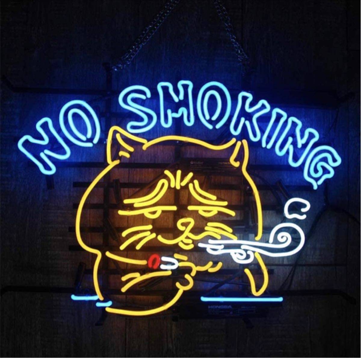 オリジナル ネオンサイン NO SMOKING 猫 キャラクター 看板 オーダー インテリア拍卖