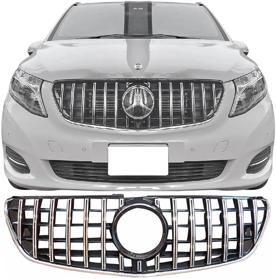 【M’s】 W447 ベンツ 前期 Vクラス V220d ( 2014y-2019y ) パナメリカーナグリル 縦フィン / GTR仕様 (フロントカメラ対応) // 4297拍卖