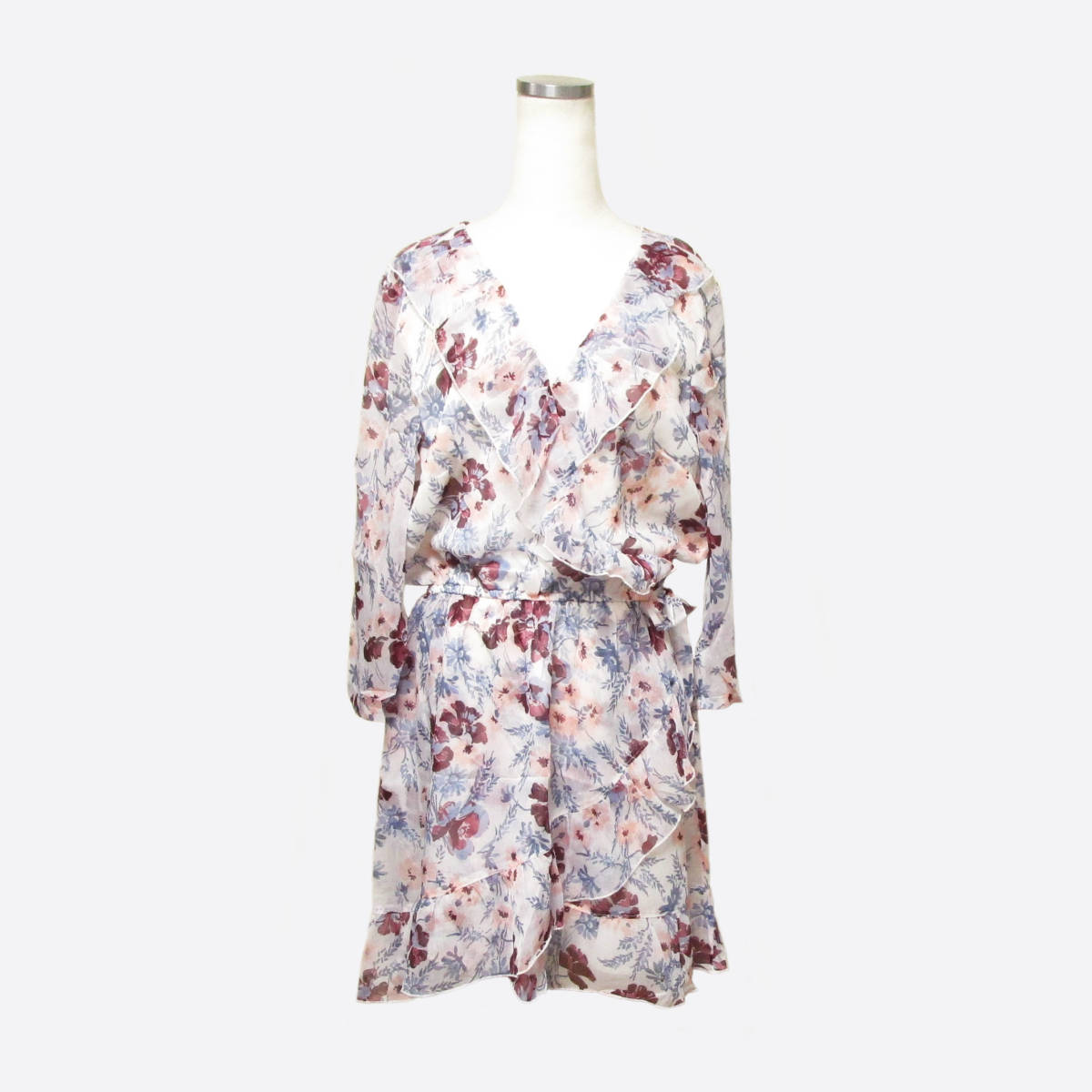 ★SALE★Abercrombie & Fitch/アバクロ★花柄ラップフロントワンピース (White/M)拍卖