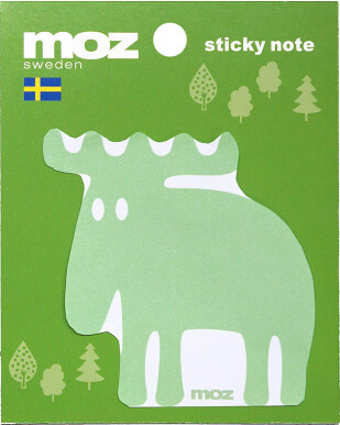 @【即決】◆moz モズ◆ダイカットふせんD 北欧 スウェーデン グリーン 緑 20枚入 付箋 付せん メモ 伝言 メッセージ // EC031D拍卖
