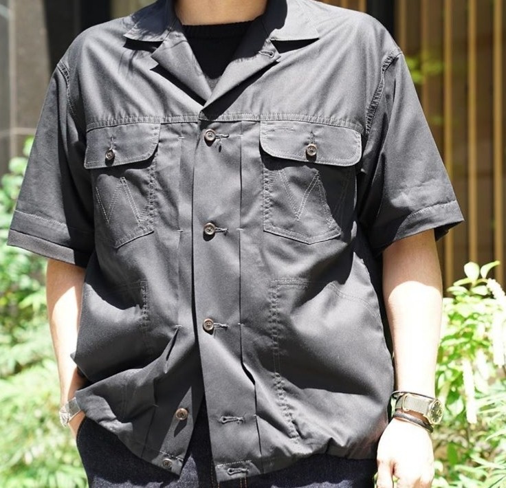 即完売 NICENESS ANDREW Half Sleeved Shirts size M《ナイスネス》 アンドリュー ハーフスリーブ シャツ拍卖