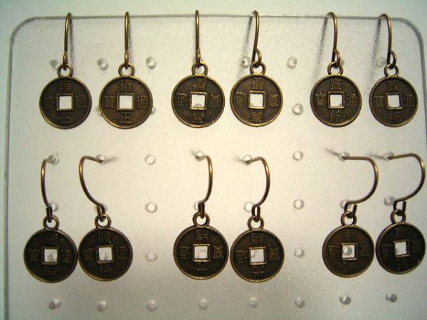 古銭コインピアス☆6ペアセット拍卖