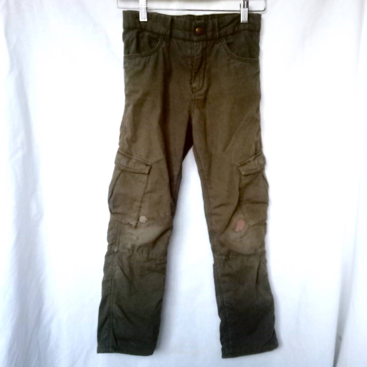 H&M L.O.G.G. カーゴパンツ 135cm ミリタリー ダメージ加工 エイチアンドエム拍卖
