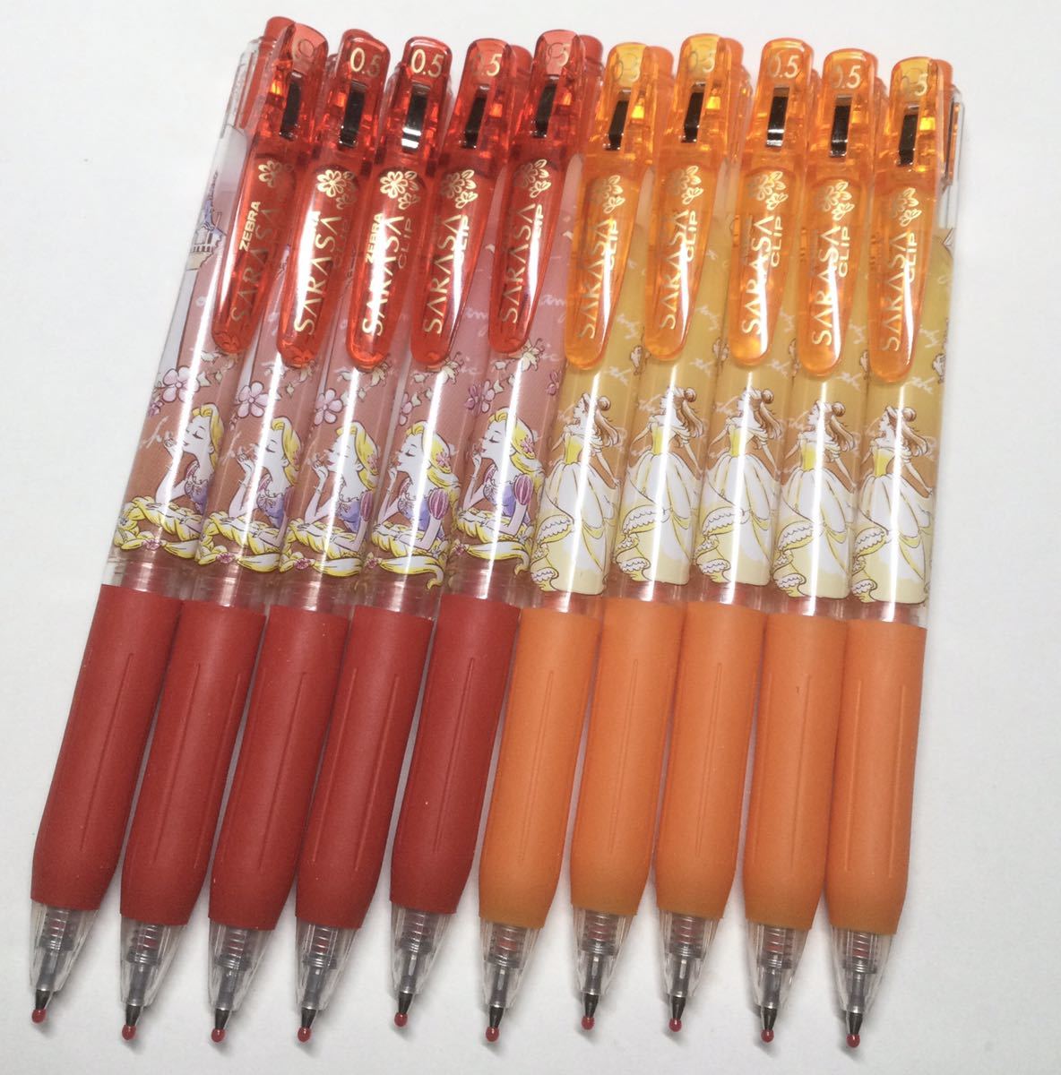 Rare!Zebra SARASA CLIP Ballpen Limited Edition Disney Ver. 0.5mm サラサクリップ ディズニー 香り付き 10本セット拍卖