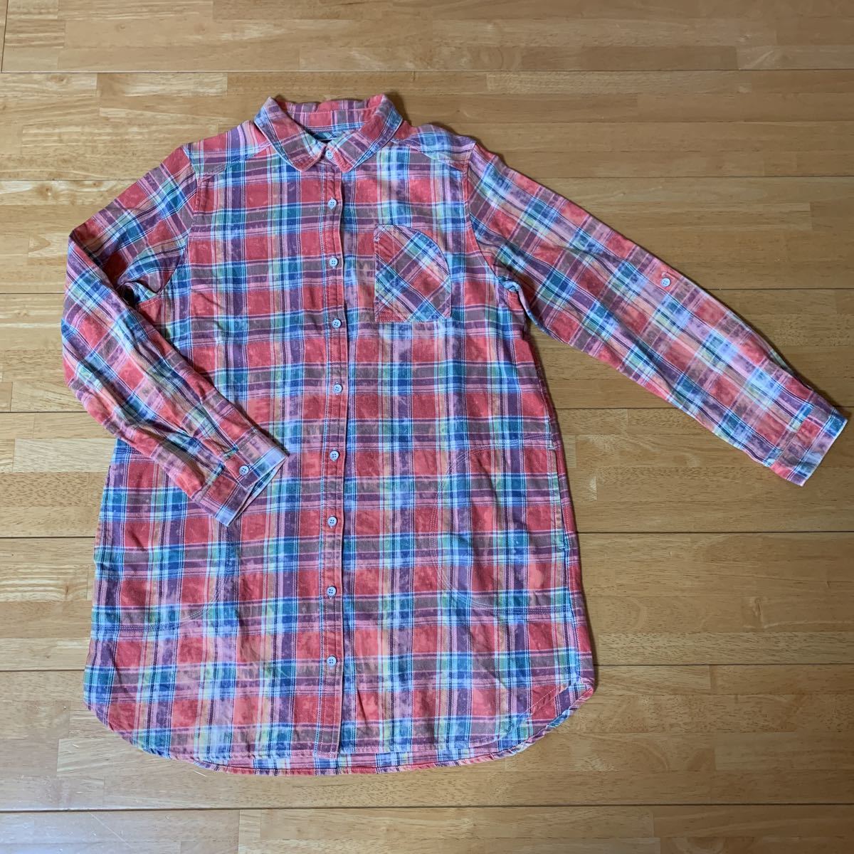 THE EMPORIUM ジ エンポリアム ロングシャツ レディース チェック WOMEN サイズ L 中古品 1回使用 美品 送料無料拍卖